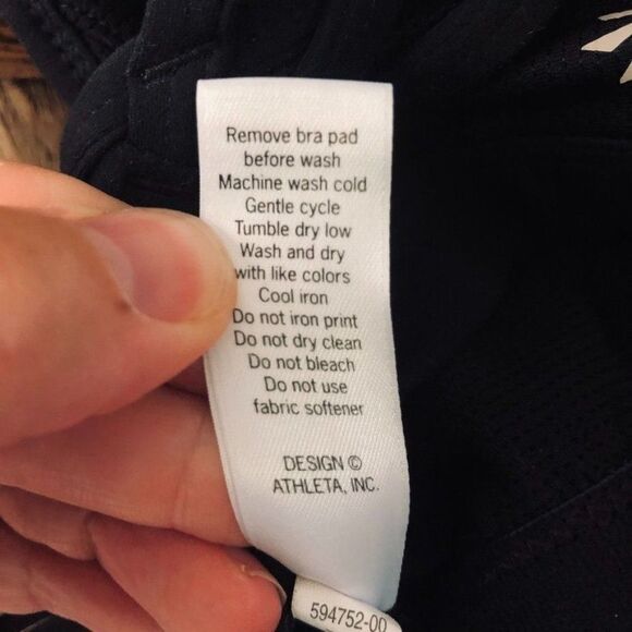 Athleta XXS Black Fully Focused Tank Top with Built in Bra - Picture 5 of 7